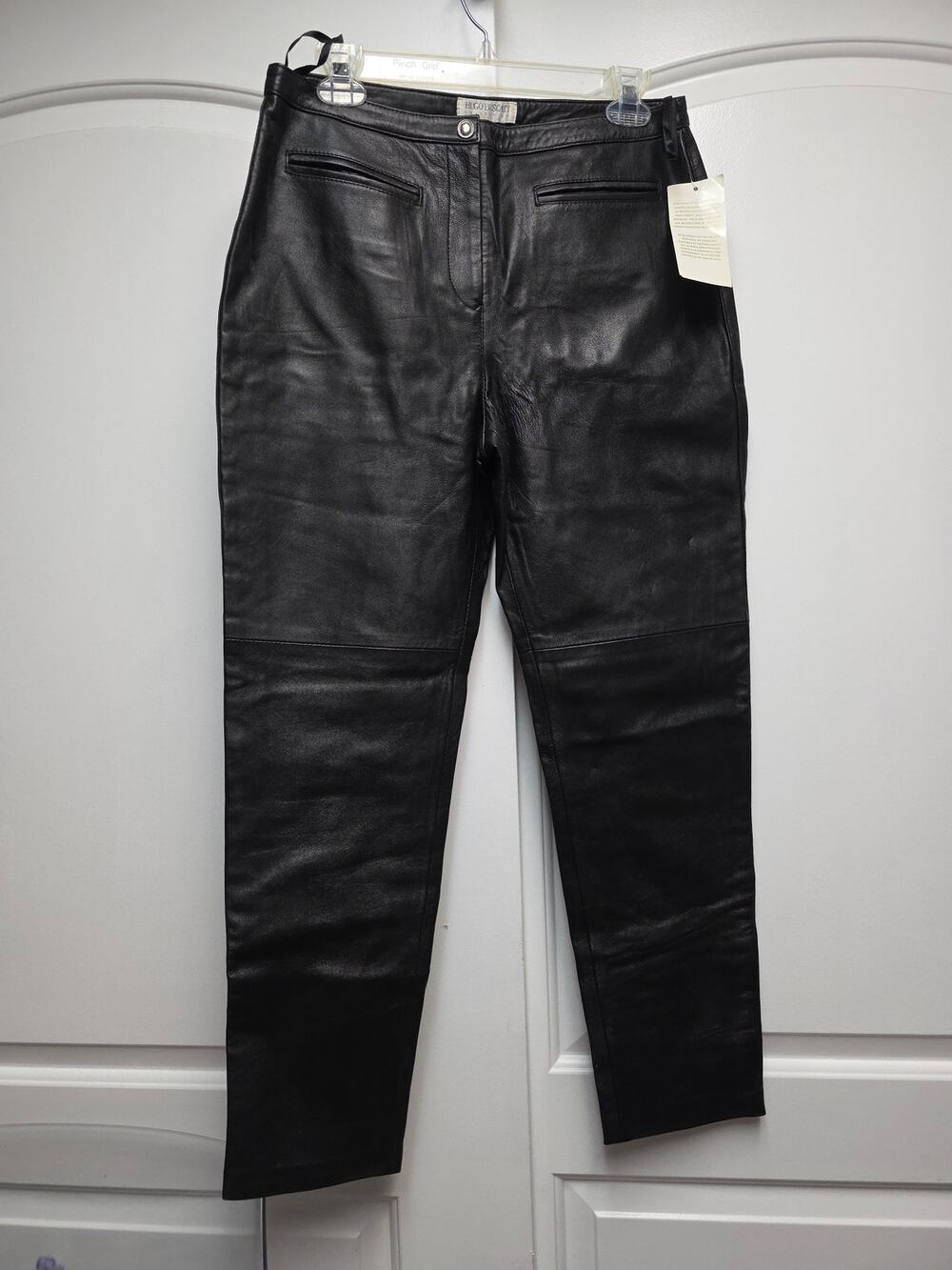 Hugo Buscati Collection Leather Pants Black Sz 10 NWT
